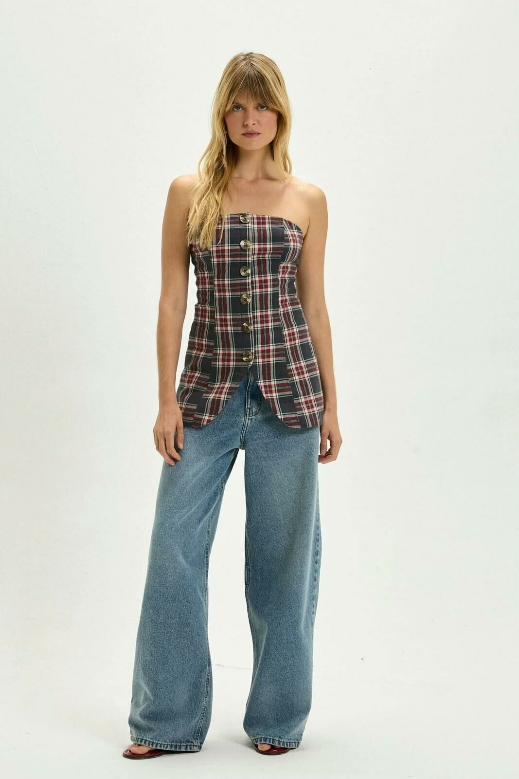 Imagem de Corselet Fernanda Xadrez Tartan Le Blog